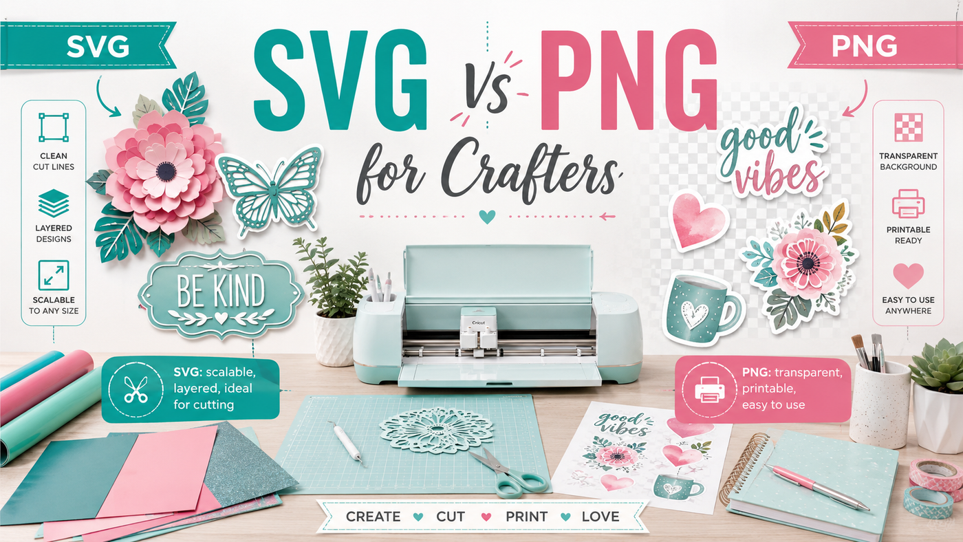 SVG vs PNG for Crafters: The Complete Beginner-Friendly Guide
