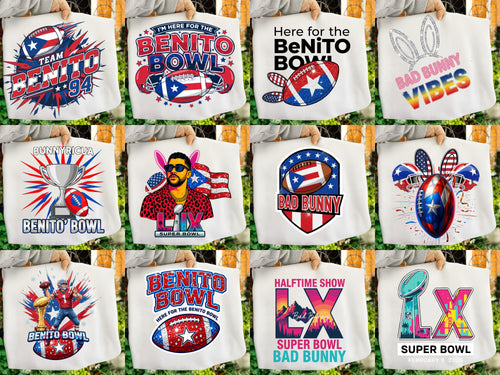 Super Bowl 2026 Benito Bowl Bundle – 20 PNG Designs