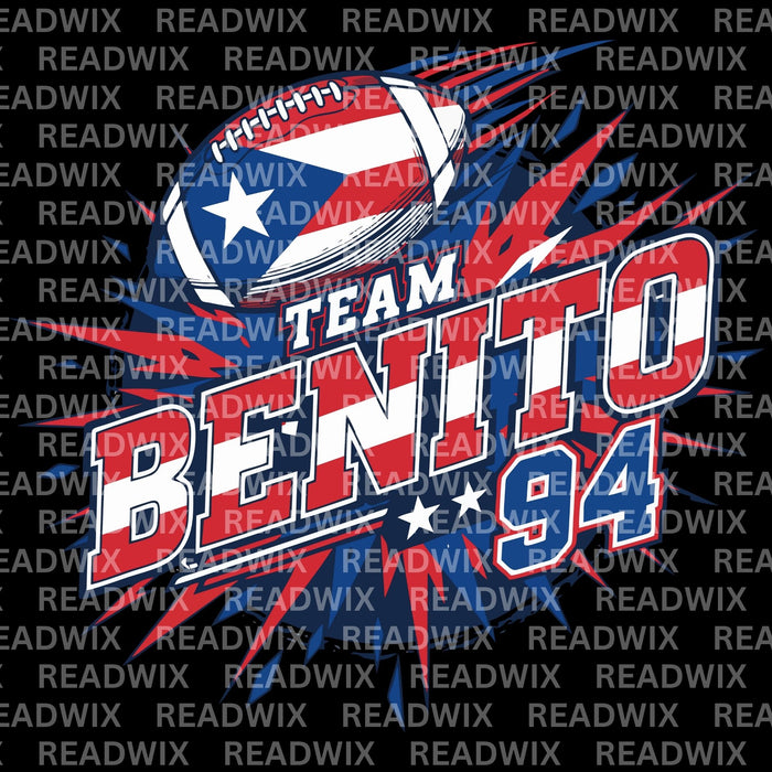 Team Benito Super Bowl 2026 Shirt PNG