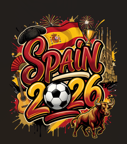 Spain 2026 PNG Soccer Fan Design Digital Download