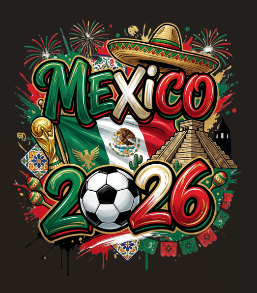 Mexico 2026 PNG Soccer Fan Design Digital Download