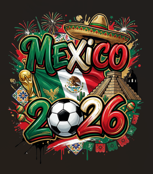 Mexico 2026 PNG Soccer Fan Design Digital Download