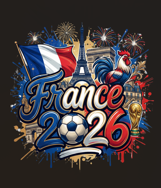 France 2026 PNG Soccer Fan Design Digital Download
