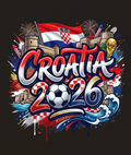 Croatia 2026 PNG Soccer Fan Design Digital Download