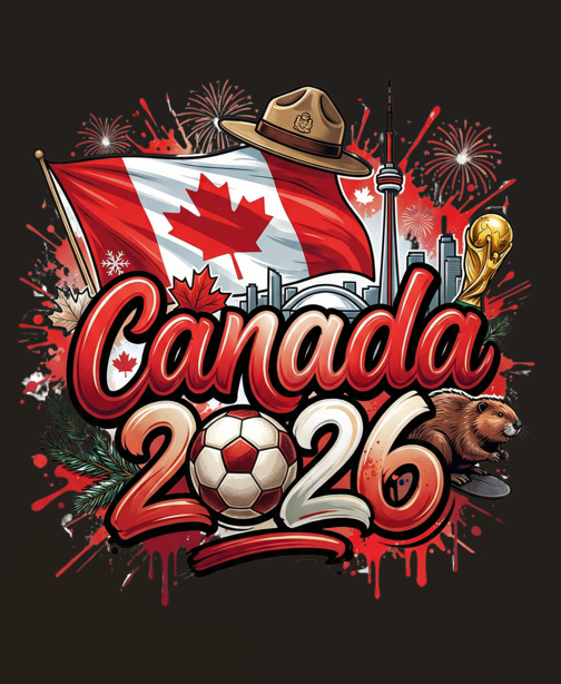 Canada 2026 PNG Soccer Fan Design Digital Download