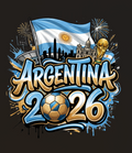 Argentina 2026 PNG Soccer Fan Design Digital Download