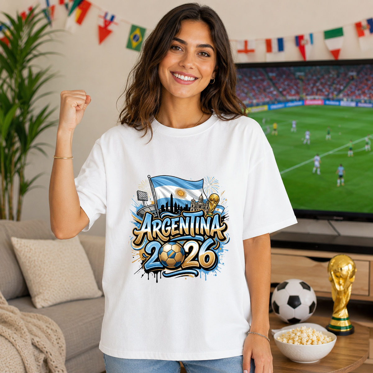 Argentina 2026 PNG Soccer Fan Design Digital Download