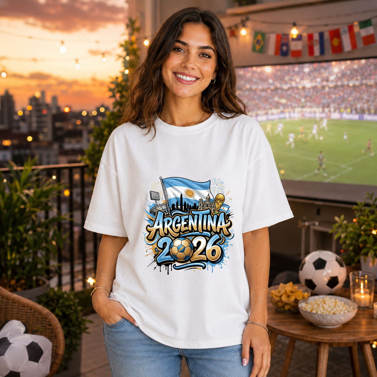 Argentina 2026 PNG Soccer Fan Design Digital Download
