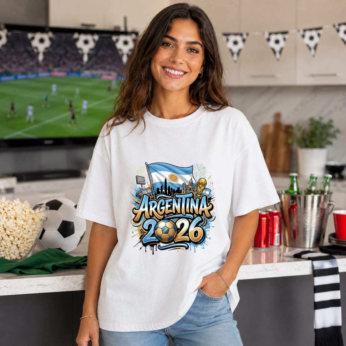 Argentina 2026 PNG Soccer Fan Design Digital Download