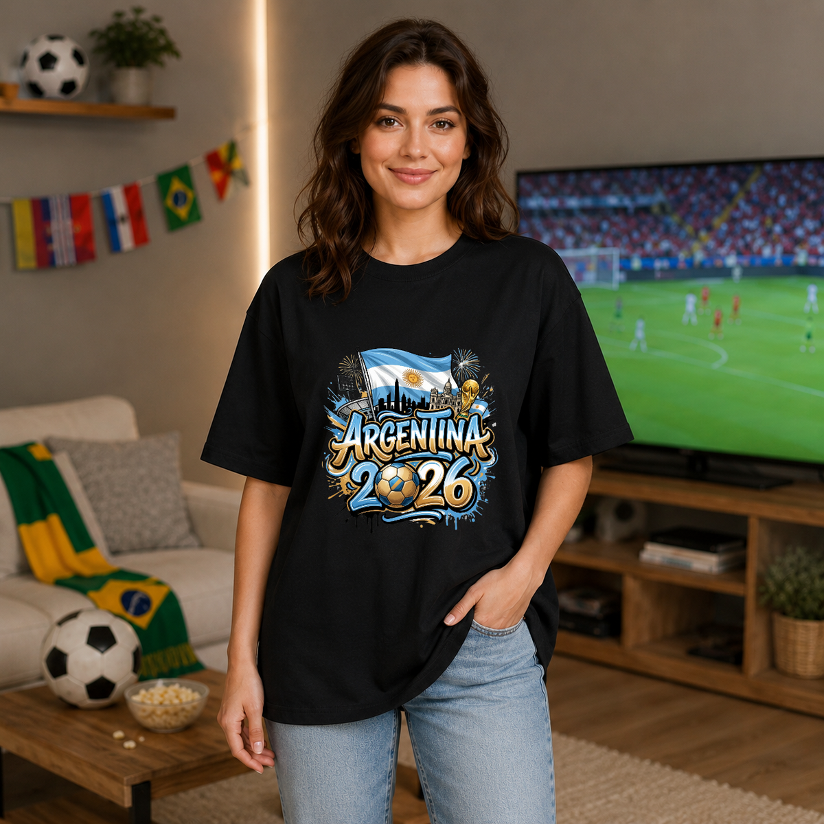 Argentina 2026 PNG Soccer Fan Design Digital Download
