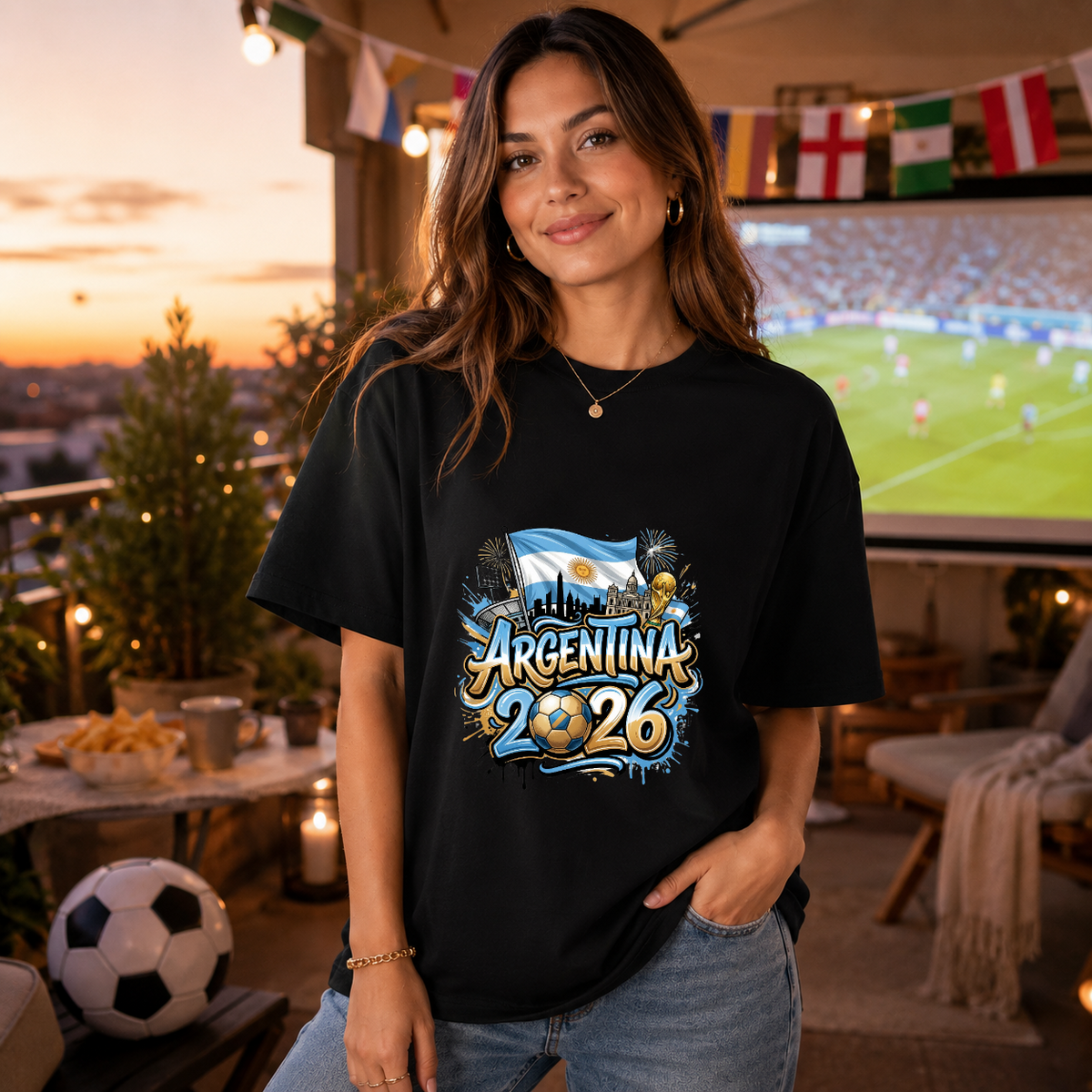 Argentina 2026 PNG Soccer Fan Design Digital Download