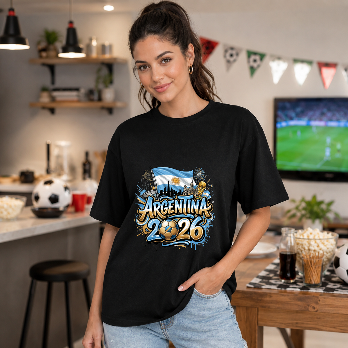 Argentina 2026 PNG Soccer Fan Design Digital Download